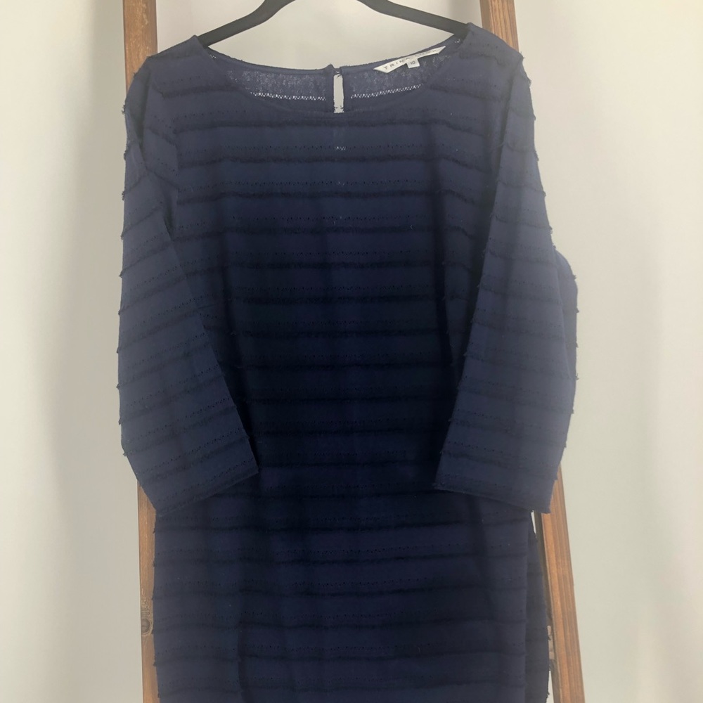 Trina Turk Navy Blue Dress Sz 10- missing slip